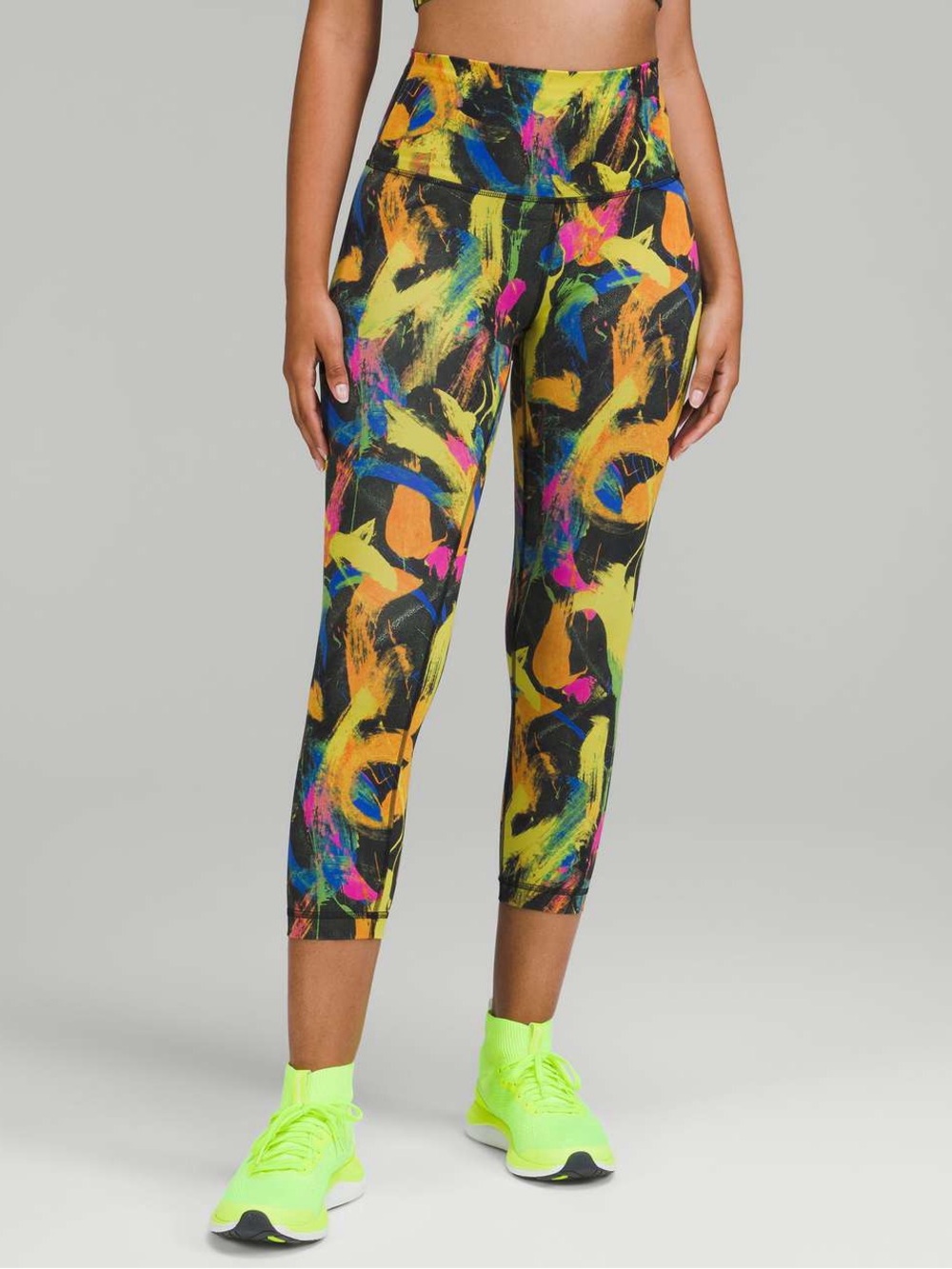 Lululemon Wunder Train High-Rise Tight 25” Undertone Black Multi Size 12